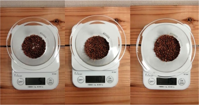 カイワレ大根のタネをまく量